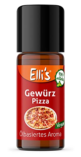 Öl lösliches natürliches Lebensmittelaroma Gewürz Pizza – für Profi-Anwender und die besondere Küche – Gute Löslichkeit in Ölen und fetthaltigen Produkten – Vegan und Natürlich von Elli´s