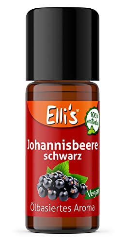 Öl lösliches natürliches Lebensmittelaroma Johannisbeere schwarz – für Profi-Anwender und die besondere Küche – Gute Löslichkeit in Ölen und fetthaltigen Produkten – Vegan und Natürlich von Elli´s