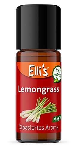 Öl lösliches natürliches Lebensmittelaroma Lemongras – für Profi-Anwender und die besondere Küche – Gute Löslichkeit in Ölen und fetthaltigen Produkten – Vegan und Natürlich von Elli´s