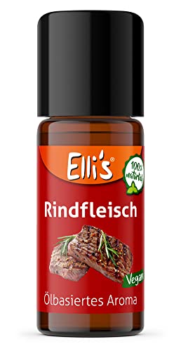 Öl lösliches natürliches Lebensmittelaroma Rindfleisch – für Profi-Anwender und die besondere Küche – Gute Löslichkeit in Ölen und fetthaltigen Produkten – Vegan und Natürlich von Elli´s