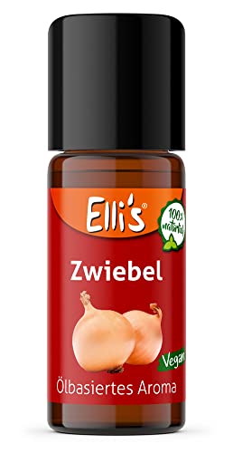 Öl lösliches natürliches Lebensmittelaroma Zwiebel – für Profi-Anwender und die besondere Küche – Gute Löslichkeit in Ölen und fetthaltigen Produkten – Vegan und Natürlich von Elli´s