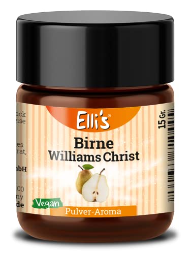 Ellis Aromen Birne Williams Christ PULVER Lebensmittelaroma | Vegan und kalorienarm | für Lebensmittel und Getränke, wie zum Backen und Kochen | 10 g von Elli´s