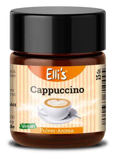 Ellis Aromen Cappuccino PULVER Lebensmittelaroma | Vegan und kalorienarm | für Lebensmittel und Getränke, wie zum Backen und Kochen | 10 g von Elli´s