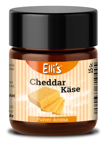 Ellis Aromen Cheddar Käse Pulver Lebensmittelaroma - kalorienarm - für Lebensmittel und Flüssigkeiten zum Backen und Kochen geeignet wie für Porridge und Quark von Elli´s