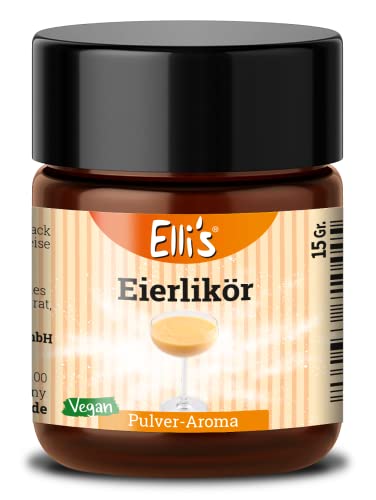 Ellis Aromen Eierlikör PULVER Lebensmittelaroma | Vegan und kalorienarm | für Lebensmittel und Getränke, wie zum Backen und Kochen | 10 g von Elli´s