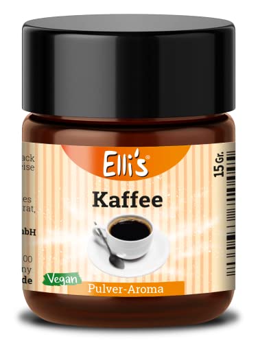 Ellis Aromen Kaffe PULVER Lebensmittelaroma | Vegan und kalorienarm | für Lebensmittel und Getränke, wie zum Backen und Kochen | 10 g von Elli´s