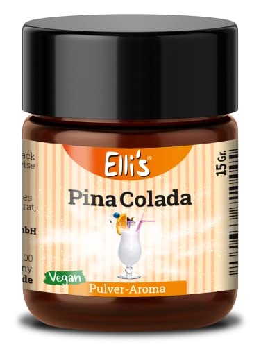 Ellis Aromen Pina Colada Pulver Lebensmittelaroma - Vegan und kalorienarm - für Lebensmittel und Flüssigkeiten zum Backen und Kochen geeignet wie für Porridge und Quark von Elli´s
