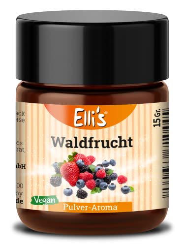 Ellis Aromen Waldfrucht PULVER Lebensmittelaroma | Vegan und kalorienarm | für Lebensmittel und Getränke, wie zum Backen und Kochen | 10 g von Elli´s