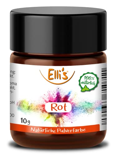 Pulver Lebensmittelfarbe 100% natürlich, für Backwaren und Süßspeisen, universell für Lebensmittel einsetzbar, auch zum Färben von Flüssigkeiten (Rot) von Elli´s