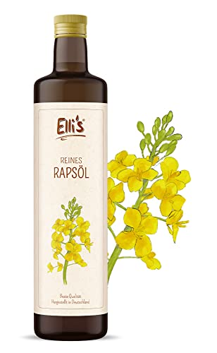 Reines Rapsöl (Raffinat) - In Glasflasche - Zum braten und verfeinern - Hoher Anteil an Omega 3 von Elli´s