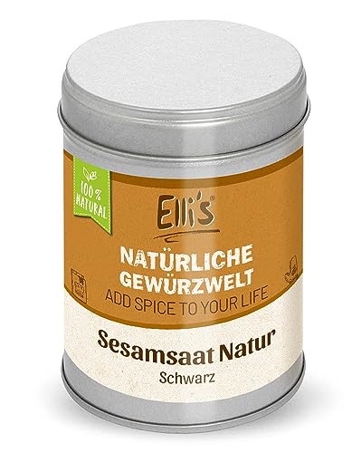 Sesamsaat natur schwarz - Ellis Natürlichen Gewürze - 60 Gramm von Elli´s