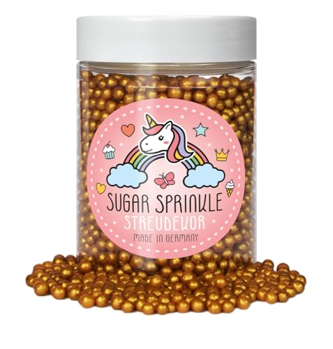 Sugar Sprinkles Tortendeko Streudekor - Gold Perlen - 4 mm Sugar Sprinkles Tortendeko Streudekor - Gold Perlen - 4 mm von Elli´s