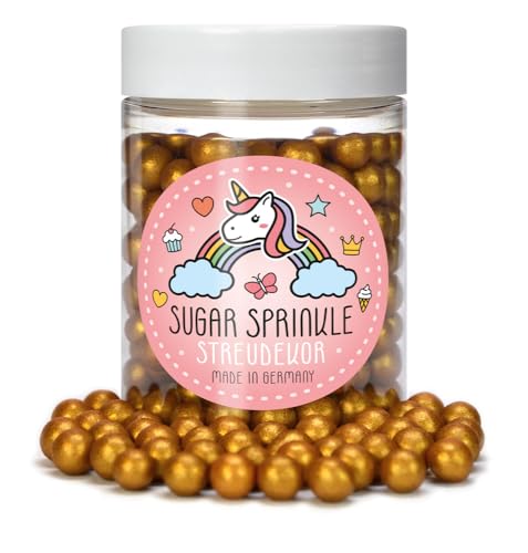 Sugar Sprinkles Tortendeko Streudekor - Gold Perlen - 7 mm Sugar Sprinkles Tortendeko Streudekor - Gold Perlen - 7 mm von Elli´s