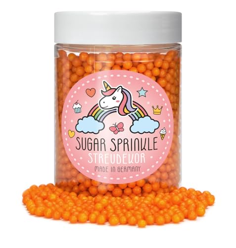 Sugar Sprinkles Tortendeko Streudekor - Orange Perlen - 4 mm Sugar Sprinkles Tortendeko Streudekor - Orange Perlen - 4 mm von Elli´s