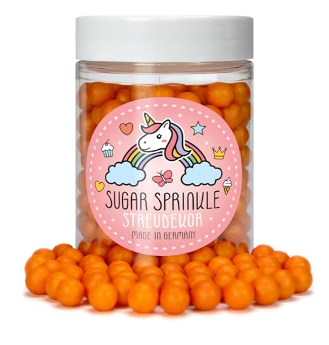 Sugar Sprinkles Tortendeko Streudekor - Orange Perlen - 7 mm Sugar Sprinkles Tortendeko Streudekor - Orange Perlen - 7 mm von Elli´s