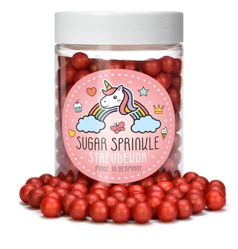 Sugar Sprinkles Tortendeko Streudekor - Rot Perlen - 7 mm Sugar Sprinkles Tortendeko Streudekor - Rot Perlen - 7 mm von Elli´s