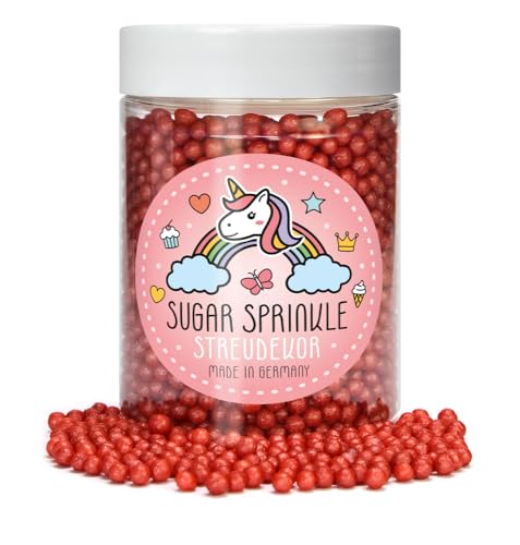 Sugar Sprinkles Tortendeko Streudekor - Rote Perlen - 4 mm Sugar Sprinkles Tortendeko Streudekor - Rote Perlen - 4 mm von Elli´s