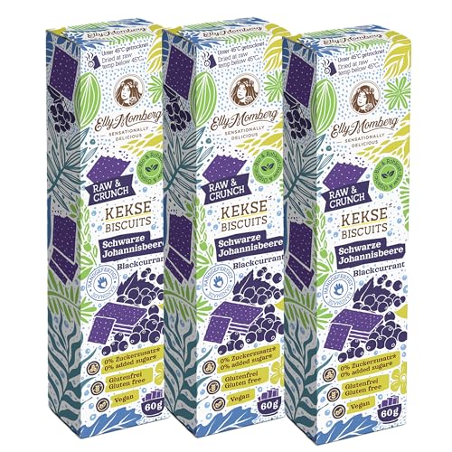 Bio Rohkost Kekse (Schwarze Johannisbeeren) von Elly Momberg