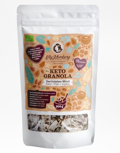 Elly Momberg - Bio-Keto Granola – Natur – mit Mandel – ohne Zuckerzusatz*, glutenfrei, Low Carb* 200g 1er Pack Elly Momberg - Bio-Keto Granola – Natur – mit Mandel – ohne Zuckerzusatz*, glutenfrei, Low Carb* 200g 1er Pack von Elly Momberg