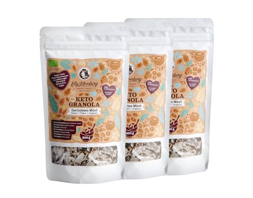 Elly Momberg - Bio-Keto Granola – Natur – mit Mandel – ohne Zuckerzusatz*, glutenfrei, Low Carb* 600g 3er Pack Elly Momberg - Bio-Keto Granola – Natur – mit Mandel – ohne Zuckerzusatz*, glutenfrei, Low Carb* 600g 3er Pack von Elly Momberg