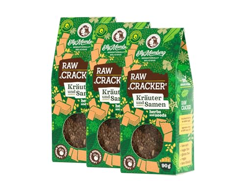 Elly Momberg - Bio-Keto – RAW CRACKER – Kräuter & Samen – Lower-Carb* glutenfrei und vegan 3er Pack 270 g von Elly Momberg