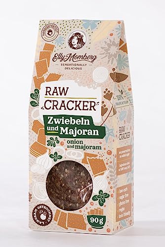 Elly Momberg - Bio -Keto – Raw Cracker – Zwiebel & Majoran – Low Carb* glutenfrei und vegan 1er Pack 90 g von Elly Momberg