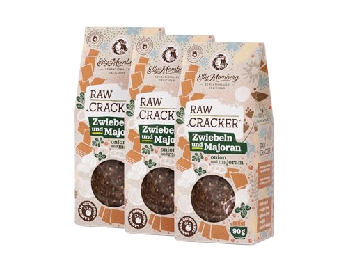 Elly Momberg - Bio -Keto – Raw Cracker – Zwiebel & Majoran – Low Carb* glutenfrei und vegan 3er Pack 270 von Elly Momberg