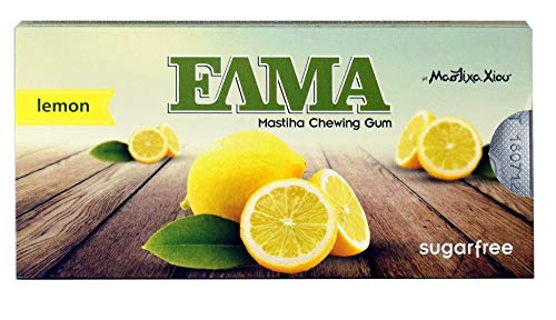 Greek Mastic Chewing Gum with Lemon "Elma" Sugar Free (3 Packages X 10 Tablets) by ELMA von Elma