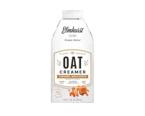 Elmhurst 1925 Caramel Macchiato Oat Creamer – Vegane Kaffeesahne mit feiner Karamellnote – Cremig und vielseitig – Perfekt für Kaffee, Tee, Desserts und mehr – 473 ml Elmhurst 1925 Caramel Macchiato Oat Creamer – Vegane Kaffeesahne mit feiner Karamellnote – Cremig und vielseitig – Perfekt für Kaffee, Tee, Desserts und mehr – 473 ml von Elmhurst