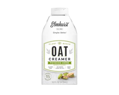 Elmhurst 1925 Pistachio Creme Oat Creamer – Vegane Hafer-Kaffeesahne mit Pistaziennote – Cremig und vielseitig – Perfekt für Kaffee, Tee, Smoothies und Backrezepte – 473 ml Elmhurst 1925 Pistachio Creme Oat Creamer – Vegane Hafer-Kaffeesahne mit Pistaziennote – Cremig und vielseitig – Perfekt für Kaffee, Tee, Smoothies und Backrezepte – 473 ml von Elmhurst
