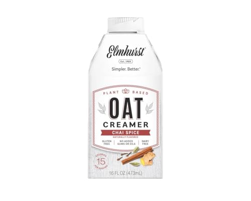 Elmhurst 1925 Chai Spice Oat Creamer – Vegane Hafer-Kaffeesahne mit würziger Chai-Note – Cremig und vielseitig – Perfekt für Chai Latte, Tee und Kaffee – 473 ml Elmhurst 1925 Chai Spice Oat Creamer – Vegane Hafer-Kaffeesahne mit würziger Chai-Note – Cremig und vielseitig – Perfekt für Chai Latte, Tee und Kaffee – 473 ml von Elmhurst