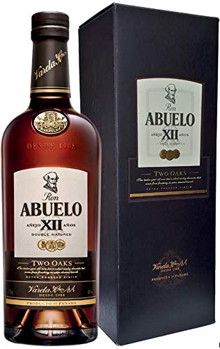 Rum Abuelo Añejo Zwei Eichen 12 Jahre 70 cl - Hergestellt in Panama - Varela Hermanos S.A. (1 Flasche) von Elsantiamen