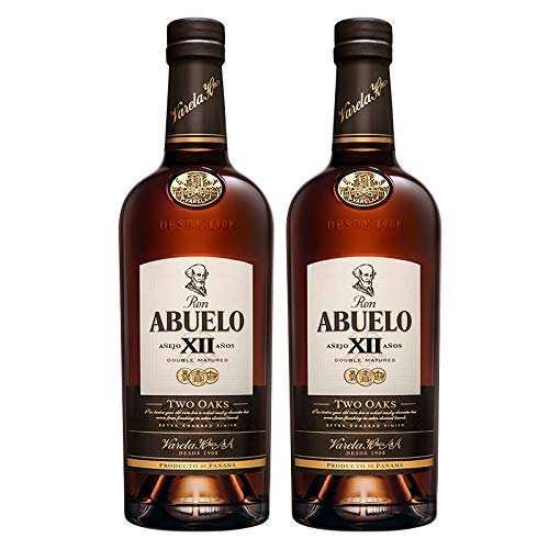 Rum Abuelo Añejo Zwei Eichen 12 Jahre 70 cl - Hergestellt in Panama - Varela Hermanos S.A. (2 Flaschen) von Elsantiamen