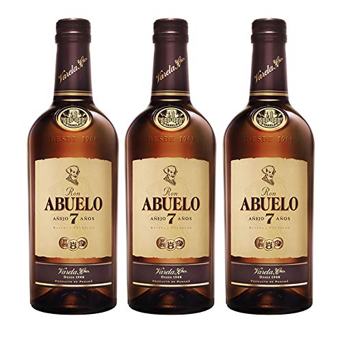 Rum Abuelo Gealterter 7 Jahre 70 cl - Hergestellt in Panama - Varela Hermanos S.A. (3 Flaschen) von Elsantiamen