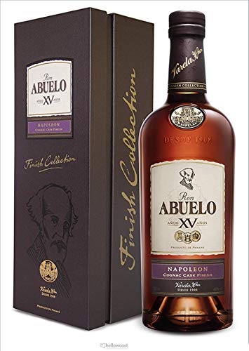 Rum Abuelo Napoleon 15 Jahre alt von 70 cl - Hergestellt in Panama - Varela Hermanos S.A. (1 Flasche) von Elsantiamen