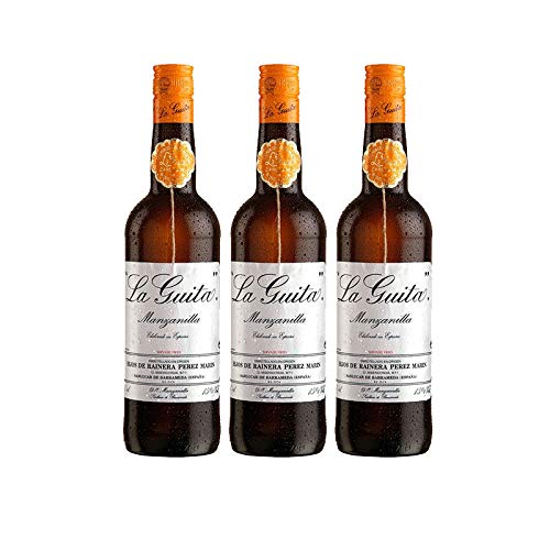 Wein Manzanilla la Guita von 75 cl - D.O. Kamille Sanlucar de Barrameda - Bodegas Grupo Estevez (3 Flaschen) von Elsantiamen