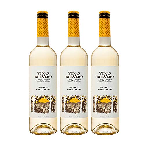 Weißwein Viñas del Vero Macabeo-Chadonnay 75 cl - D.O. Somontano - Bodegas Gonzalez Byass (3 Flaschen) von Elsantiamen