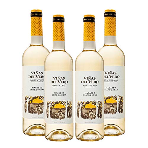 Weißwein Viñas del Vero Macabeo-Chadonnay 75 cl - D.O. Somontano - Bodegas Gonzalez Byass (4 Flaschen) von Elsantiamen