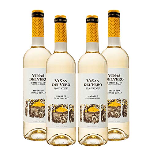 Weißwein Viñas del Vero Macabeo-Chadonnay 75 cl - D.O. Somontano - Bodegas Gonzalez Byass (4 Flaschen) von Gonzalez Byass