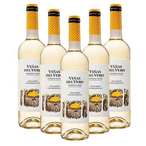 Weißwein Viñas del Vero Macabeo-Chadonnay 75 cl - D.O. Somontano - Bodegas Gonzalez Byass (5 Flaschen) von Elsantiamen