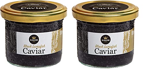 Lumpfish Kaviar von Elsinore 2 x 100g - Black Lumpfish Caviar je 100g von Elsinore