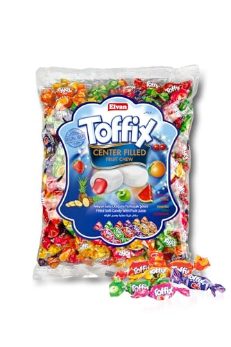 Elvan Toffix 800g Kaubonbons, Fruchtgummi, mit Füllung, versch. Geschmack Elvan Toffix 800g Kaubonbons, Fruchtgummi, mit Füllung, versch. Geschmack von Elvan