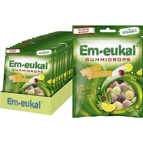 Em-eukal Gummidrops Hustenmischung, mit Vitamin C, Kräuterfrisch, Zuckerhaltig, 20x90g von Em-eukal
