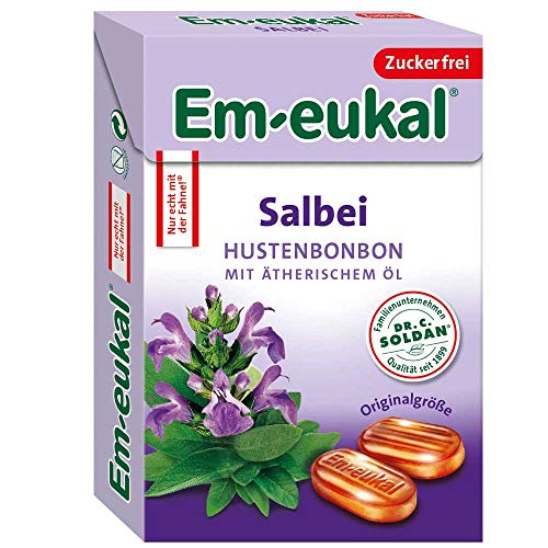 Em-eukal Hustenbonbons Salbei Box Minis, Zuckerfrei & ohne Laktose, mit Vitamin C, 50 g Em-eukal Hustenbonbons Salbei Box Minis, Zuckerfrei & ohne Laktose, mit Vitamin C, 50 g von Em-eukal