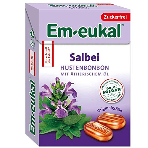 Em-eukal Salbei zuckerfrei BOX 50g 10er Pack (10 x 50g) von Em-eukal