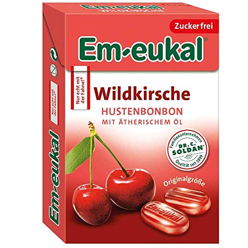 Em-eukal Wildkirsche zuckerfrei BOX 50g 10er Pack (10 x 50g) von Em-eukal