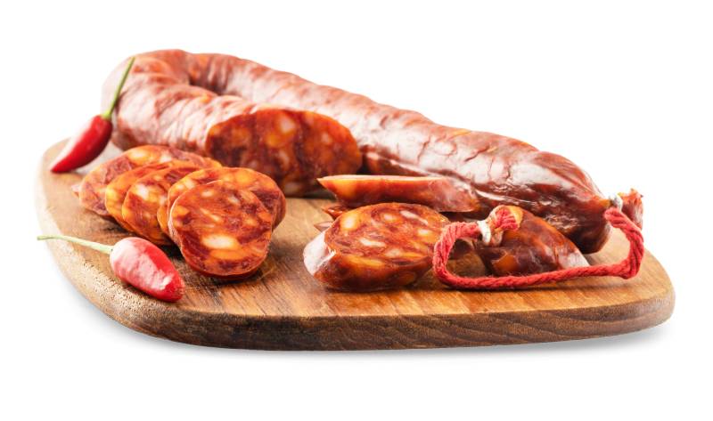 Chorizo Semicular Extra Picante von Embutidos Mari Pili