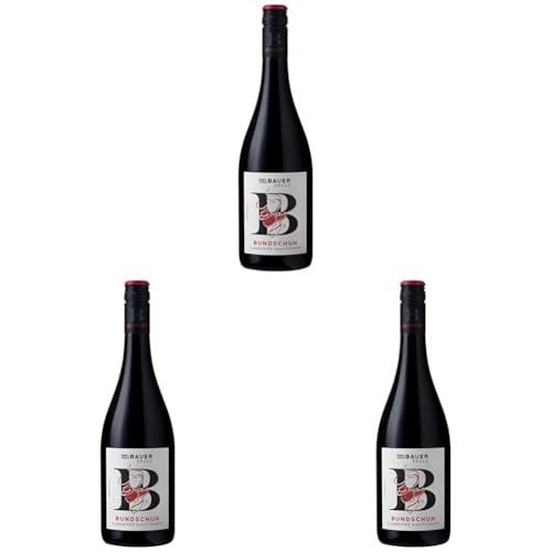 Emil Bauer „Bundschuh“ Cabernet Sauvignon, Trockener Rotwein aus der Pfalz (1 x 0.75l) (Packung mit 3) von Emil Bauer