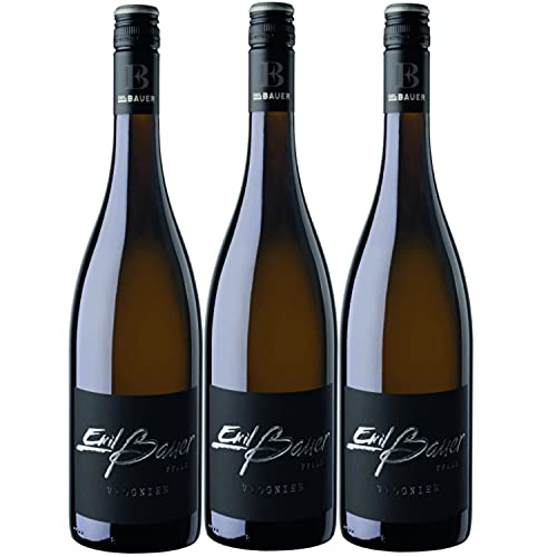 Emil Bauer Black Label Viognier QbA Weißwein Wein trocken Deutschland (3 Flaschen) von Emil Bauer