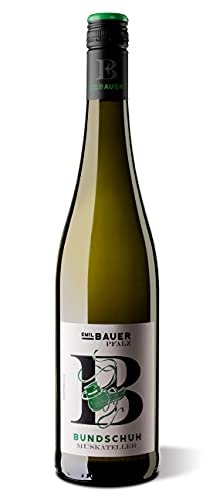Emil Bauer „Bundschuh“ Muskateller, Feinherber Weißwein aus der Pfalz (1 x 0.75l) von Emil Bauer